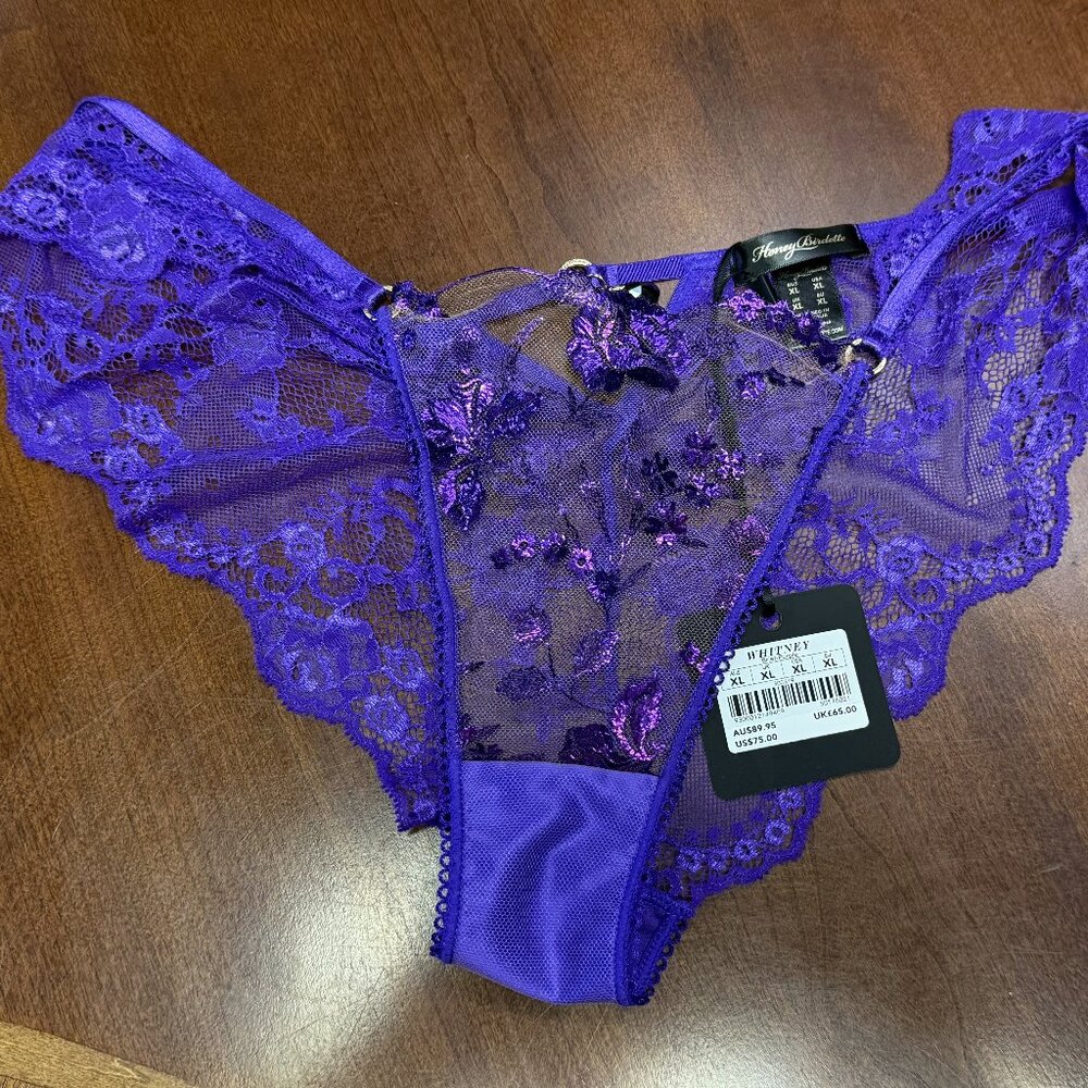 Honey Birdette Whitney Lace Brief XL NWT